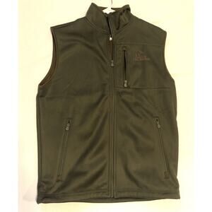 Ducks Unlimited Vest Men's Size M Olive Green Full Zip Fleece Logo Outdoor